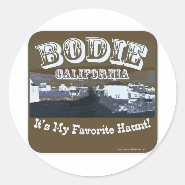 Spuk Bodie California Runder Aufkleber (Vorderseite)