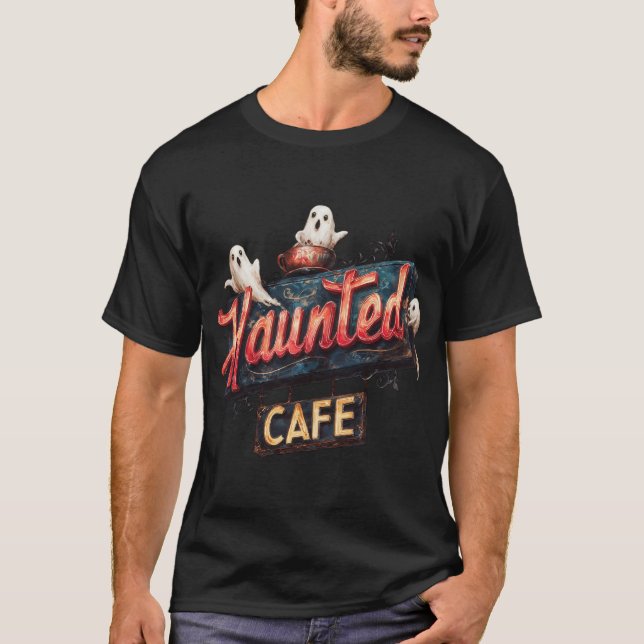 Spuk Café Niedlich Ghost Halloween T-Shirt (Vorderseite)