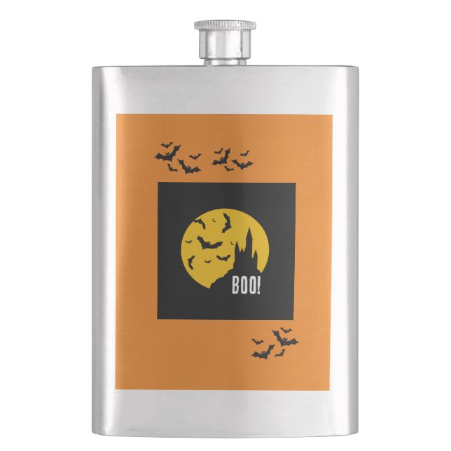 Spuk Castle Halloween Custom Classic Flask Flachmann (Vorderseite)