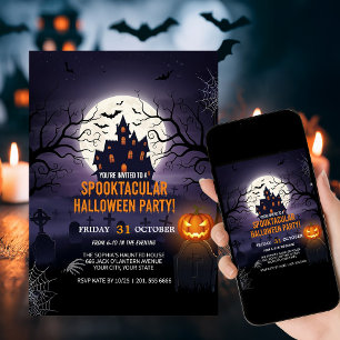 Spuk Castle Halloween-Party Einladung