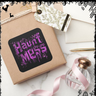 Spuk Chaos ExDesigner Halloween Quadratischer Aufkleber
