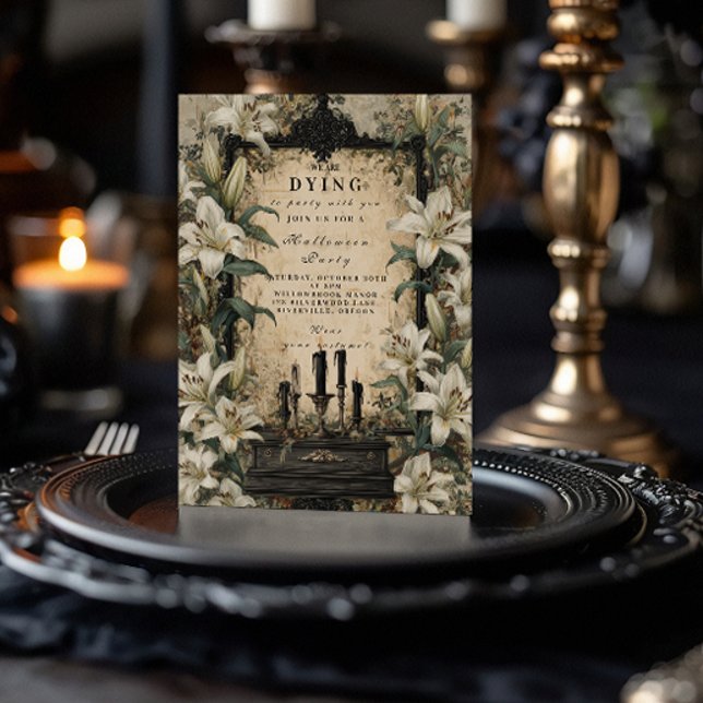 Spuk Coffin Candle Gothic Ansammlung Einladung (Von Creator hochgeladen)