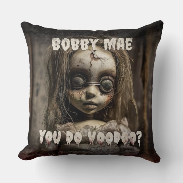 Spuk Doll 80er Horror Film Demon besessen Kissen (Vorderseite)