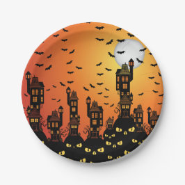 Spuk Dorfplatte Pappteller