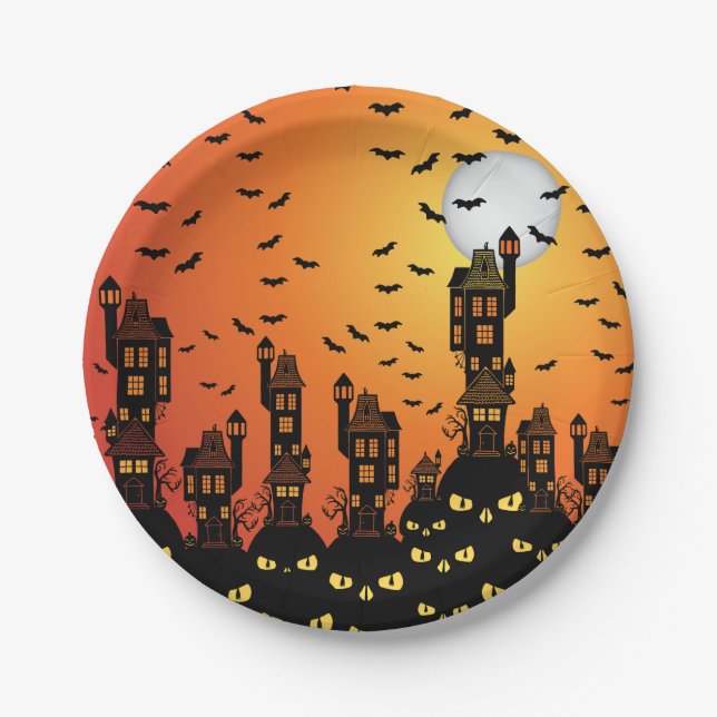 Spuk Dorfplatte Pappteller (Vorderseite)