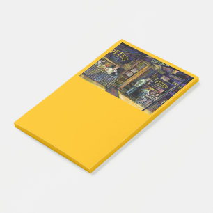 Spuk durch die amorphe Form der Schatten Post-it Klebezettel
