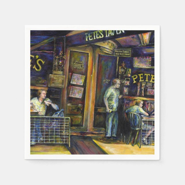 Spuk durch die amorphe Form der Schatten Serviette (Vorderseite)