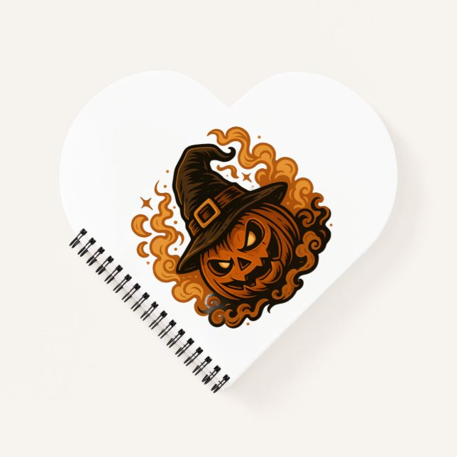 Spuk Ernte - Doppelseitiger Halloween Pumpkin & Notizbuch (Vorderseite)