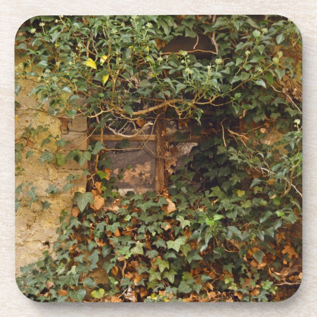 Spuk Fenster Getränkeuntersetzer (Vorderseite)