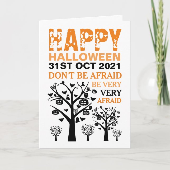 Spuk Forest Happy Halloween Karte (Vorderseite)
