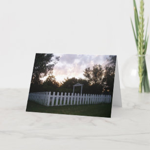 "Spuk Friedhof bei Sonnenuntergang" Hallowe’en car Karte
