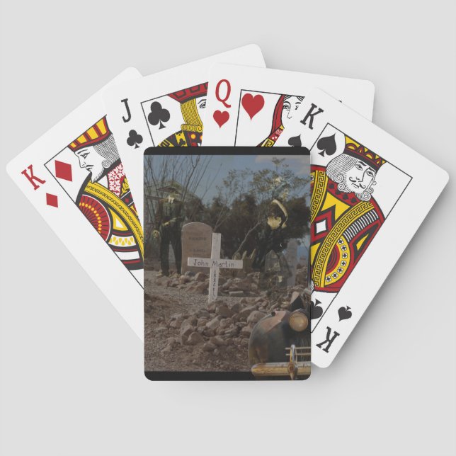 Spuk Friedhof im Grabstein Spielkarten (Rückseite)