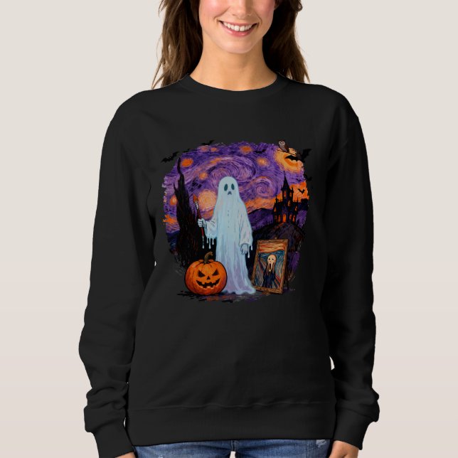 Spuk Ghost Spirit - Halloween Horror Night Scene Sweatshirt (Vorderseite)