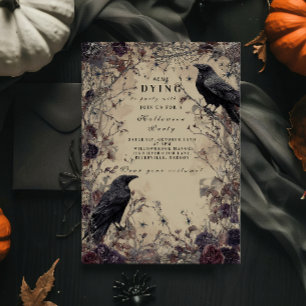 Spuk Gothic Crow Halloween-Nacht Einladung