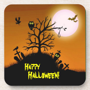 Spuk Grave Yard Halloween Dekorativ Untersetzer