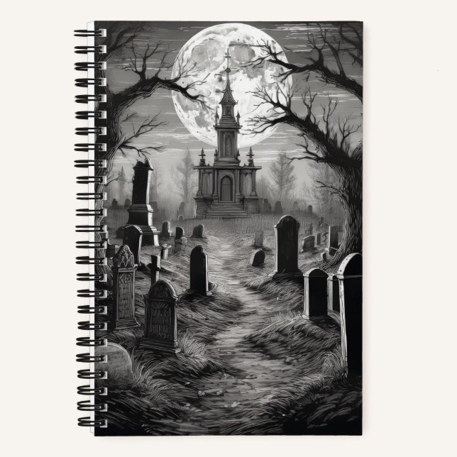Spuk Graveyard Journal Notizbuch (Vorderseite)