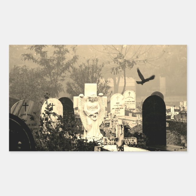 SPUK GRAVEYARD-REKTANGELSTICKER RECHTECKIGER AUFKLEBER (Vorderseite)