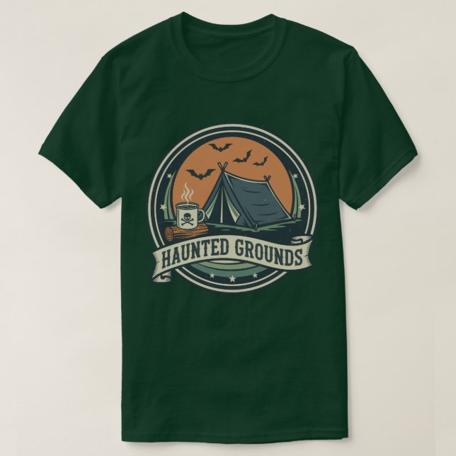 Spuk Gründe Spookes Camping Kaffeedesign T-Shirt (Design vorne)