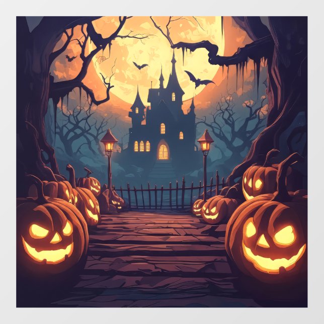 Spuk Halloween-Fensterklammer Fensteraufkleber (Blatt)