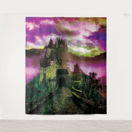 Spuk Halloween-Foto im Hintergrund Wandteppich