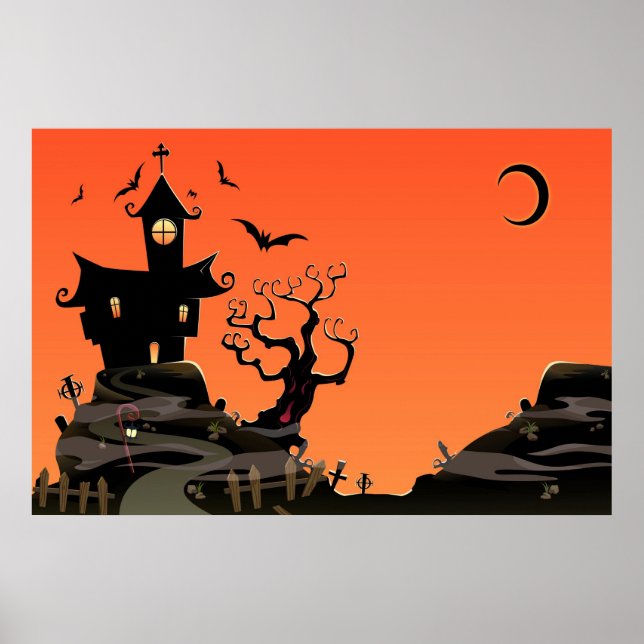 Spuk Halloween-House-Poster Poster (Vorne)