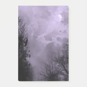 Spuk Halloween Lila Himmel mit Ravens Post-its Post-it Klebezettel