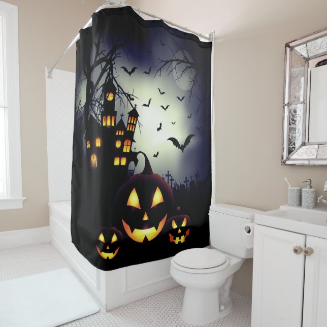 Spuk Halloween-Nacht Duschvorhang (Beispiel)