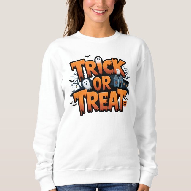 Spuk Halloween-Nacht mit Geistern Sweatshirt (Vorderseite)