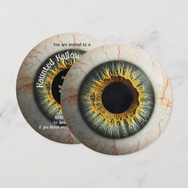 👁️ Spuk Halloween-Party! Einladung (Vorne/Hinten)