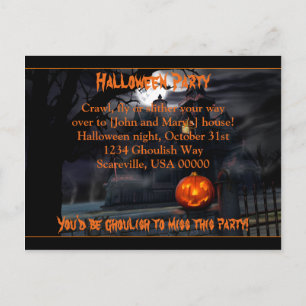 Spuk Halloween-Party-Einladung Einladungspostkarte