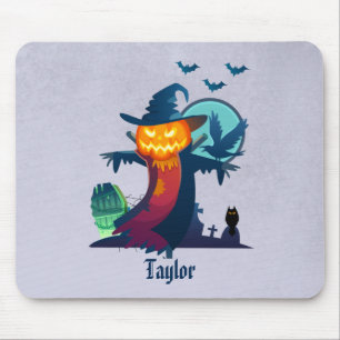 Spuk Halloween Pumpkin Head Scarecrow Spooky Mousepad