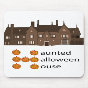 Spuk Haloween House Pumpkin Mousepad