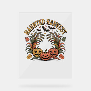 Spuk Harvest Retro Halloween Pumpkin Acrylschild