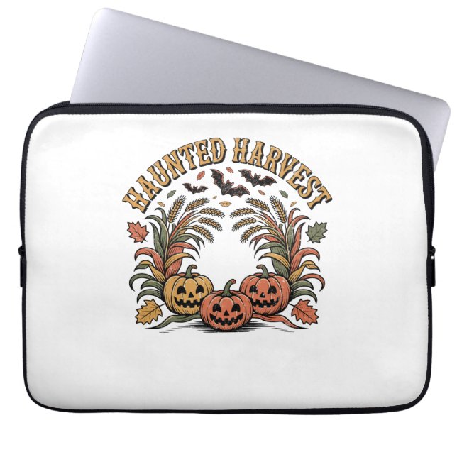 Spuk Harvest Retro Halloween Pumpkin Laptopschutzhülle (Vorderseite)