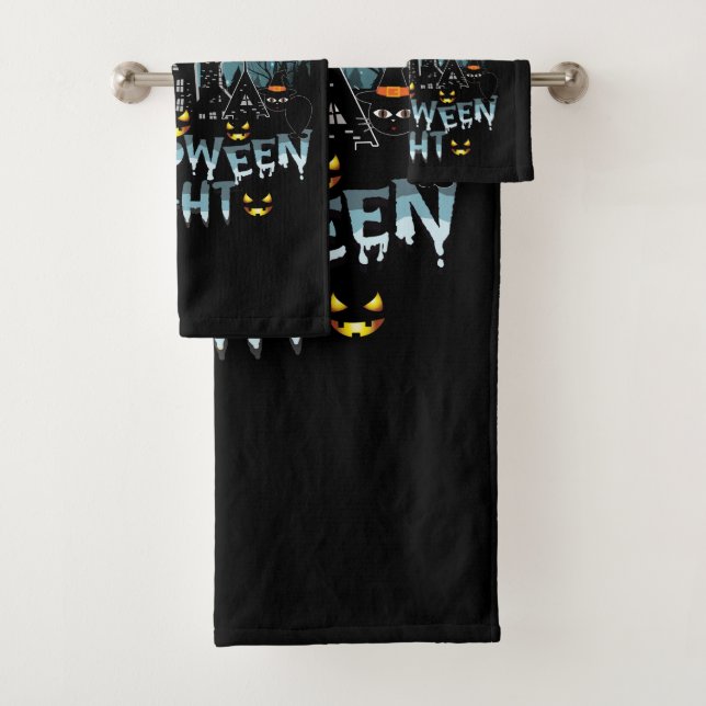Spuk Haus, Beängstigende Halloween-Nacht Badhandtuch Set (Insitu)