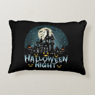 Spuk Haus, Beängstigende Halloween-Nacht Dekokissen