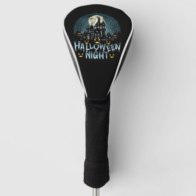 Spuk Haus, Beängstigende Halloween-Nacht Golf Headcover (Vorderseite)