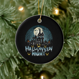 Spuk Haus, Beängstigende Halloween-Nacht Keramik Ornament