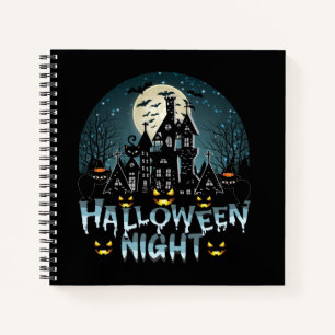 Spuk Haus, Beängstigende Halloween-Nacht Notizbuch