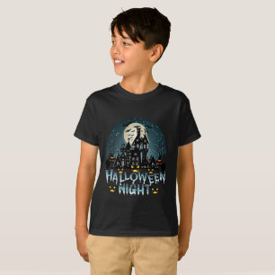 Spuk Haus, Beängstigende Halloween-Nacht T-Shirt