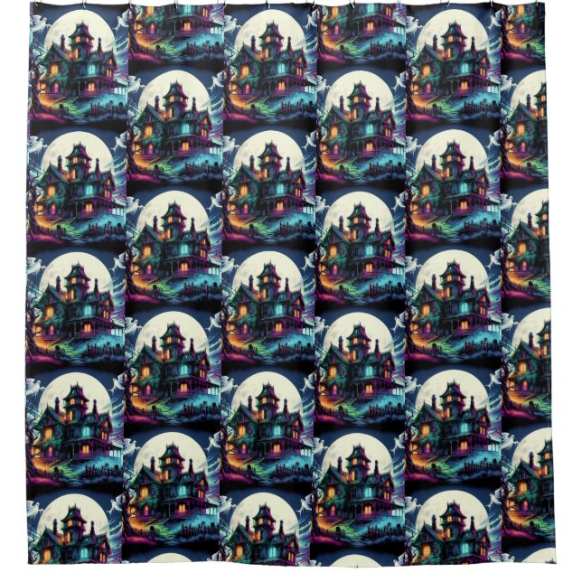 Spuk Haus Duschvorhang (Vorderseite)