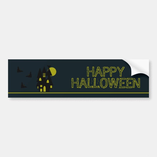 Spuk Haus, glückliches Halloween Autoaufkleber (Vorne)