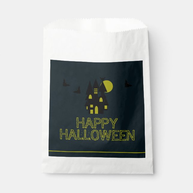 Spuk Haus, glückliches Halloween Geschenktütchen (Vorderseite)