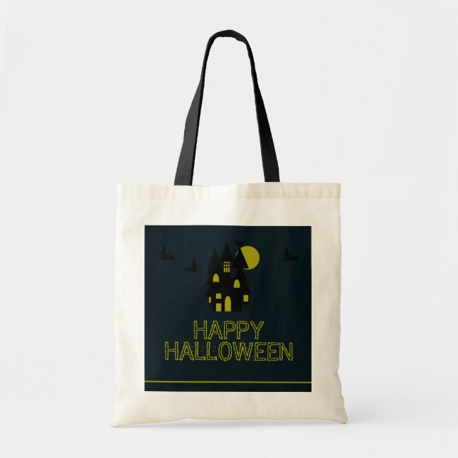 Spuk Haus, glückliches Halloween Tragetasche (Vorne)