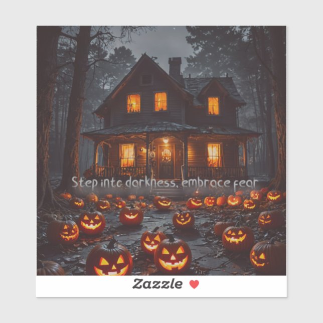 Spuk Haus - Halloween Aufkleber (Blatt)