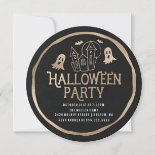 Spuk Haus Halloween-Party-Einladung Einladung