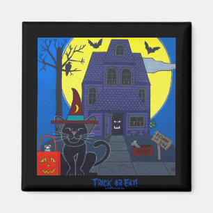 Spuk Haus-Halloween-Trick oder essen Magneten! Magnet