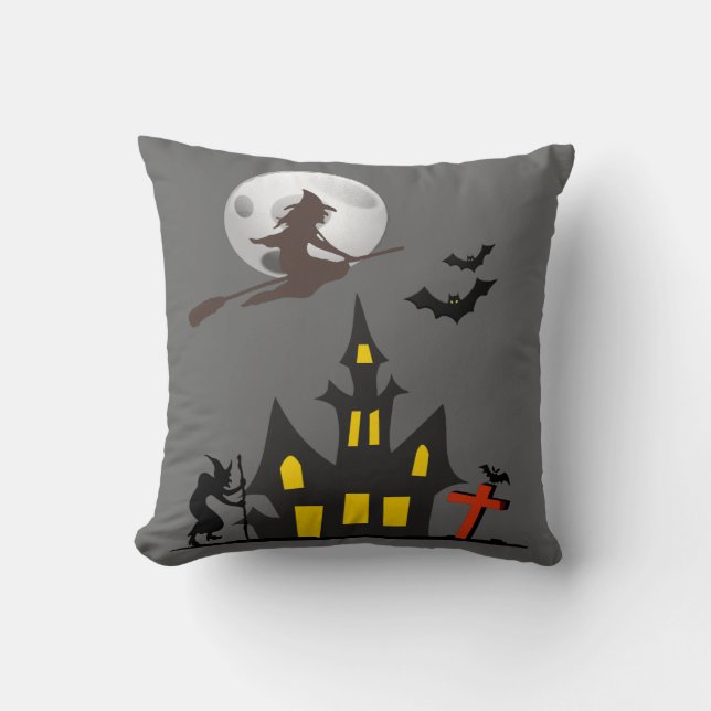 Spuk Haus-Kissen Halloweens Kissen (Vorderseite)