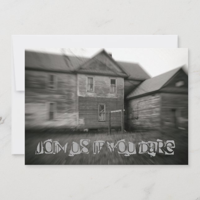 Spuk Haus Spooky Altes gestörtes Halloween Einladung (Vorderseite)