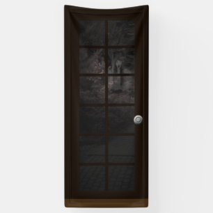 Spuk Haus-Stütze Fake-Tür-Geist-Halloweens Banner